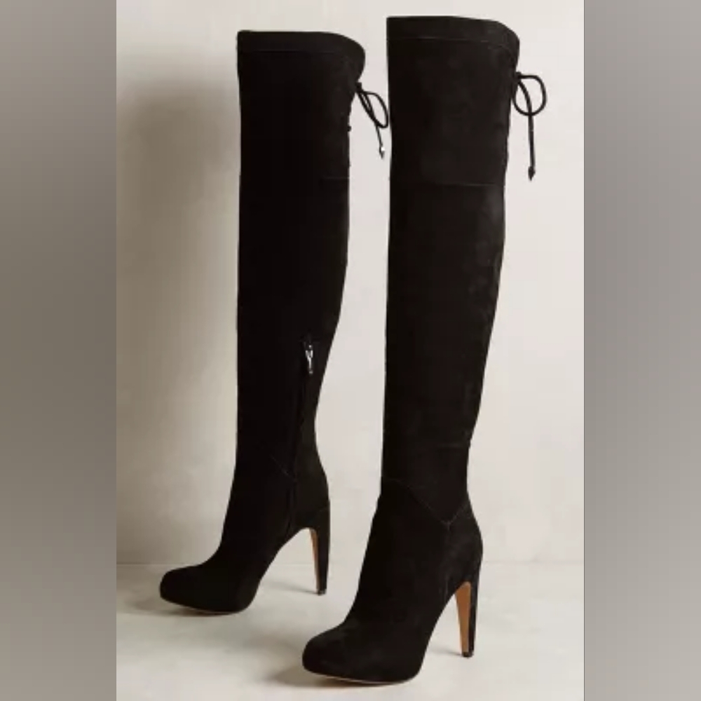 Sam Edelman Black Kayla Over-The-Knee Boots 7.5